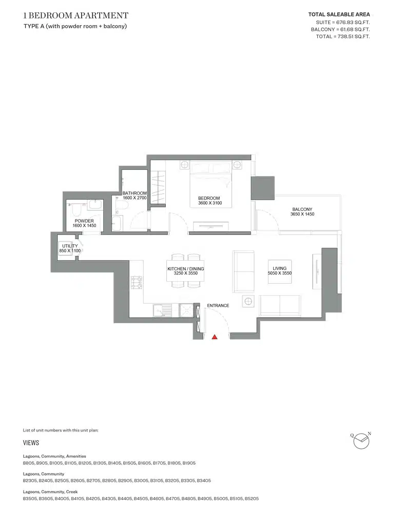 1 Bed Room