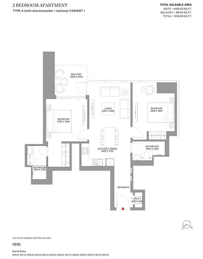 2 Bed Room